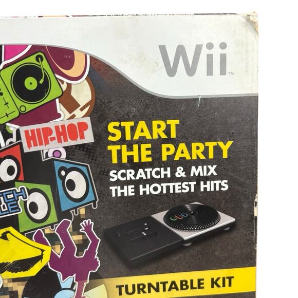 2009 DJ Hero Turntable & Game Disc Bundle Nintendo Wii Activision TESTED & WORKS - Picture 9 of 16